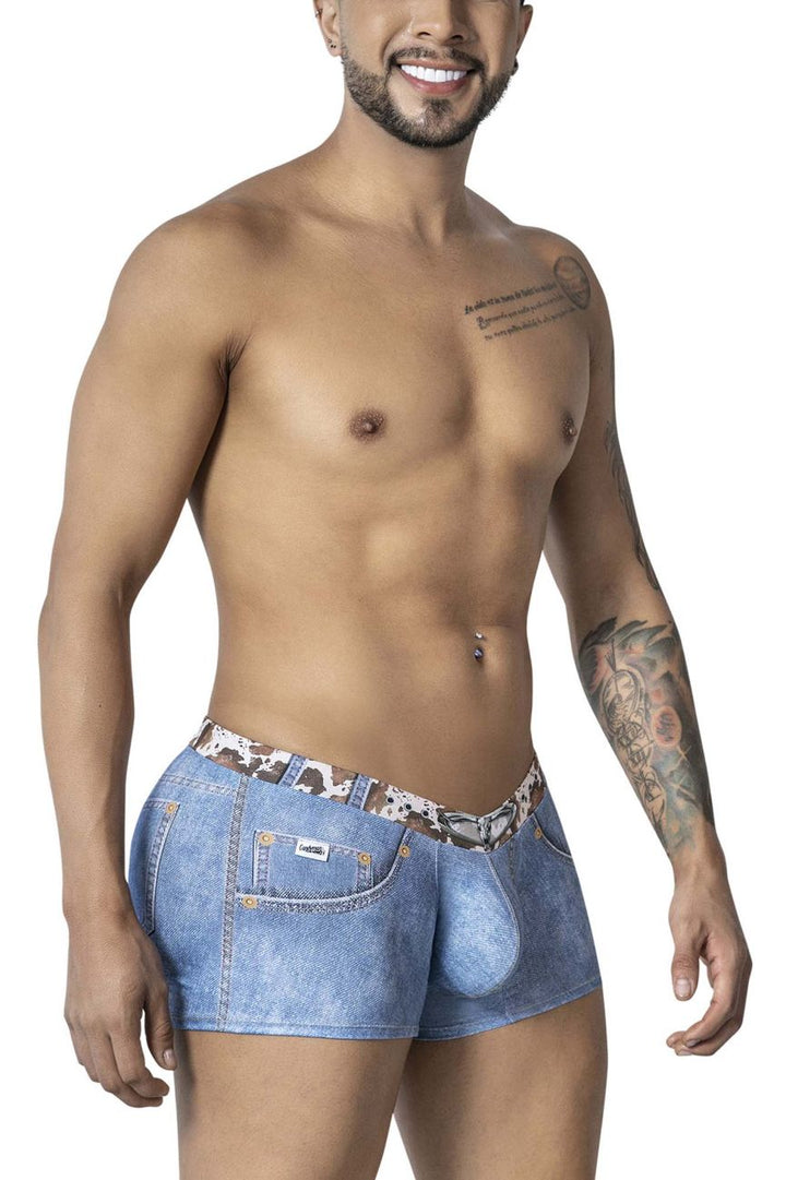 CandyMan Cowboy Men's Trunk Underwear in Denim Blue – men's trunks