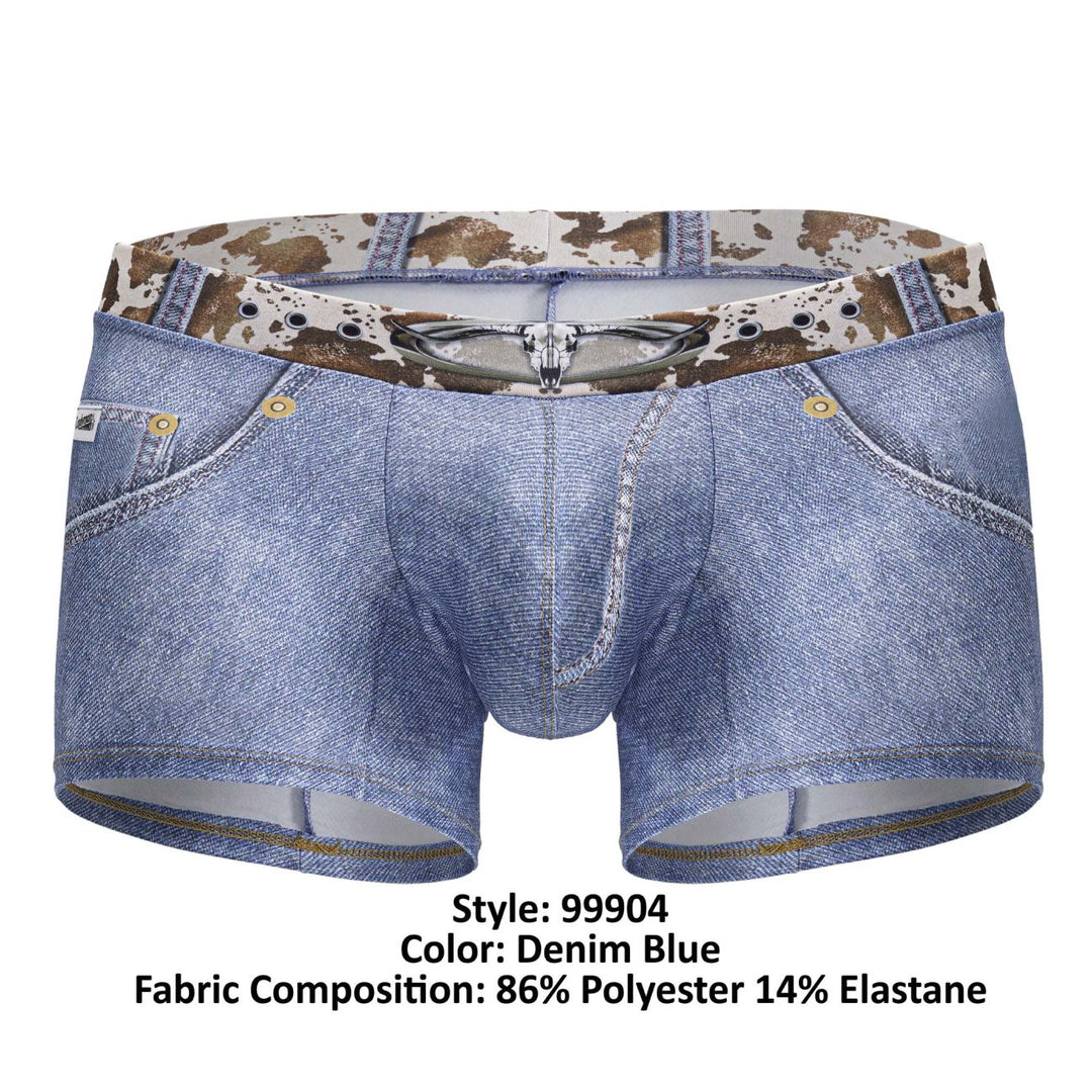 CandyMan Cowboy Men's Trunk Underwear in Denim Blue – men's trunks
