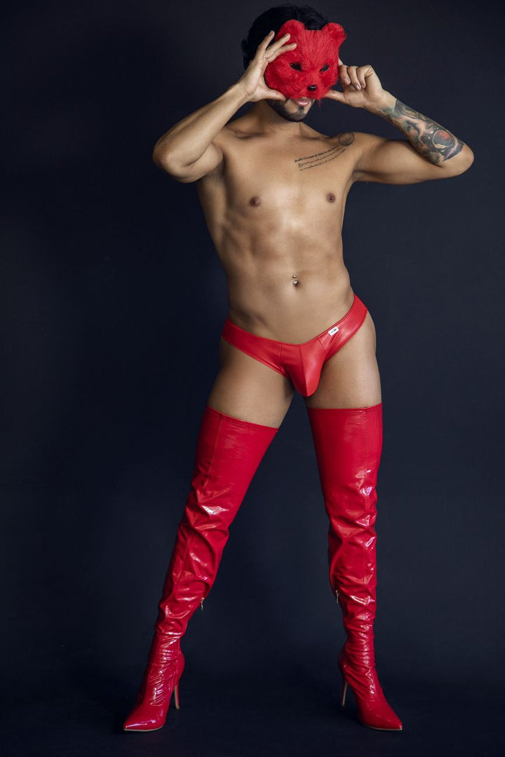 CandyMan Heart Briefs Men's Bikini Brief in Red – men's briefs