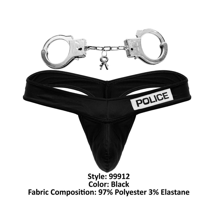 CandyMan Police Thong Men's Thong in Black – men's thongs