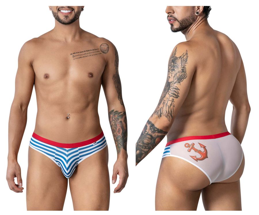 CandyMan Sailor Men's Bikini Brief in Blue/White – men's briefs