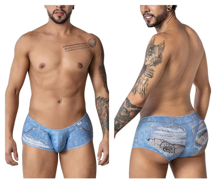 CandyMan Cowboy Men's Trunk Underwear in Denim Blue – men's trunks