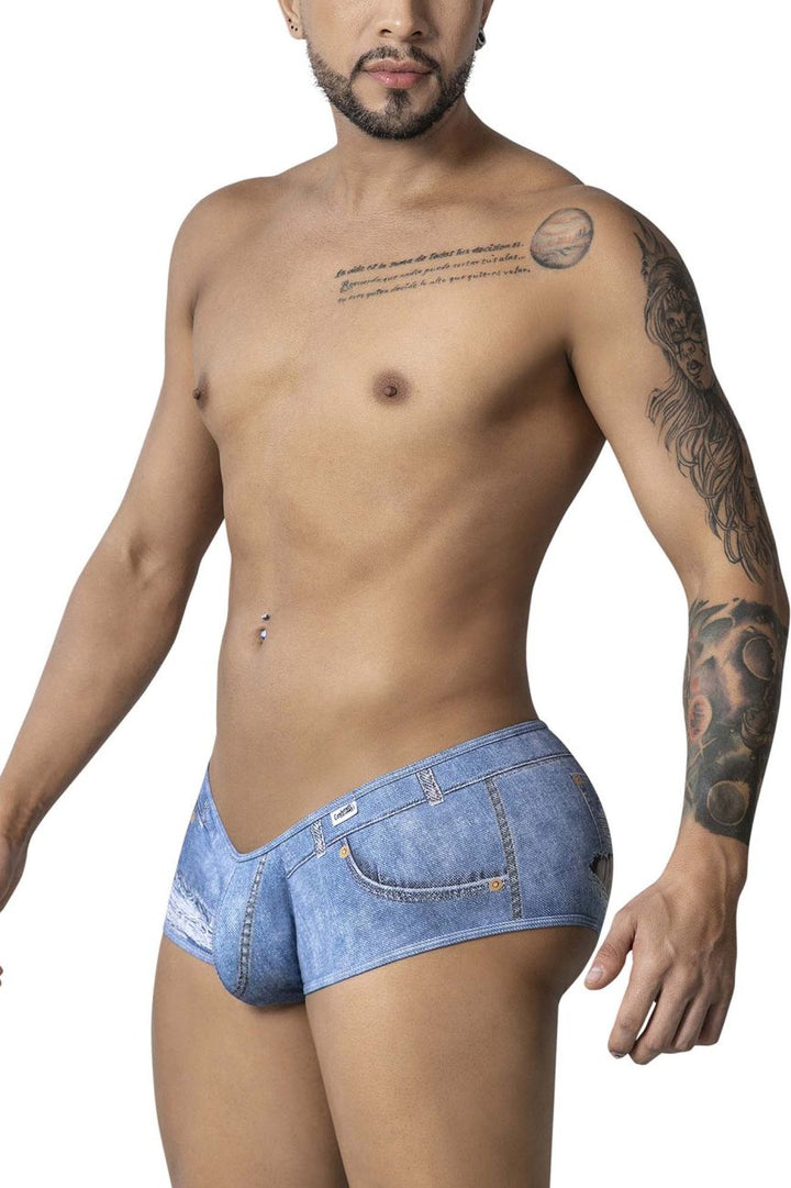 CandyMan Cowboy Men's Trunk Underwear in Denim Blue – men's trunks