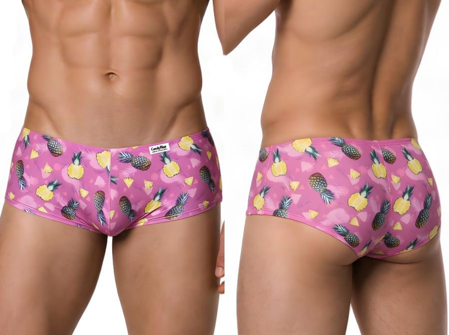CandyMan  Men's Trunk Underwear in Printed Pink – men's trunks