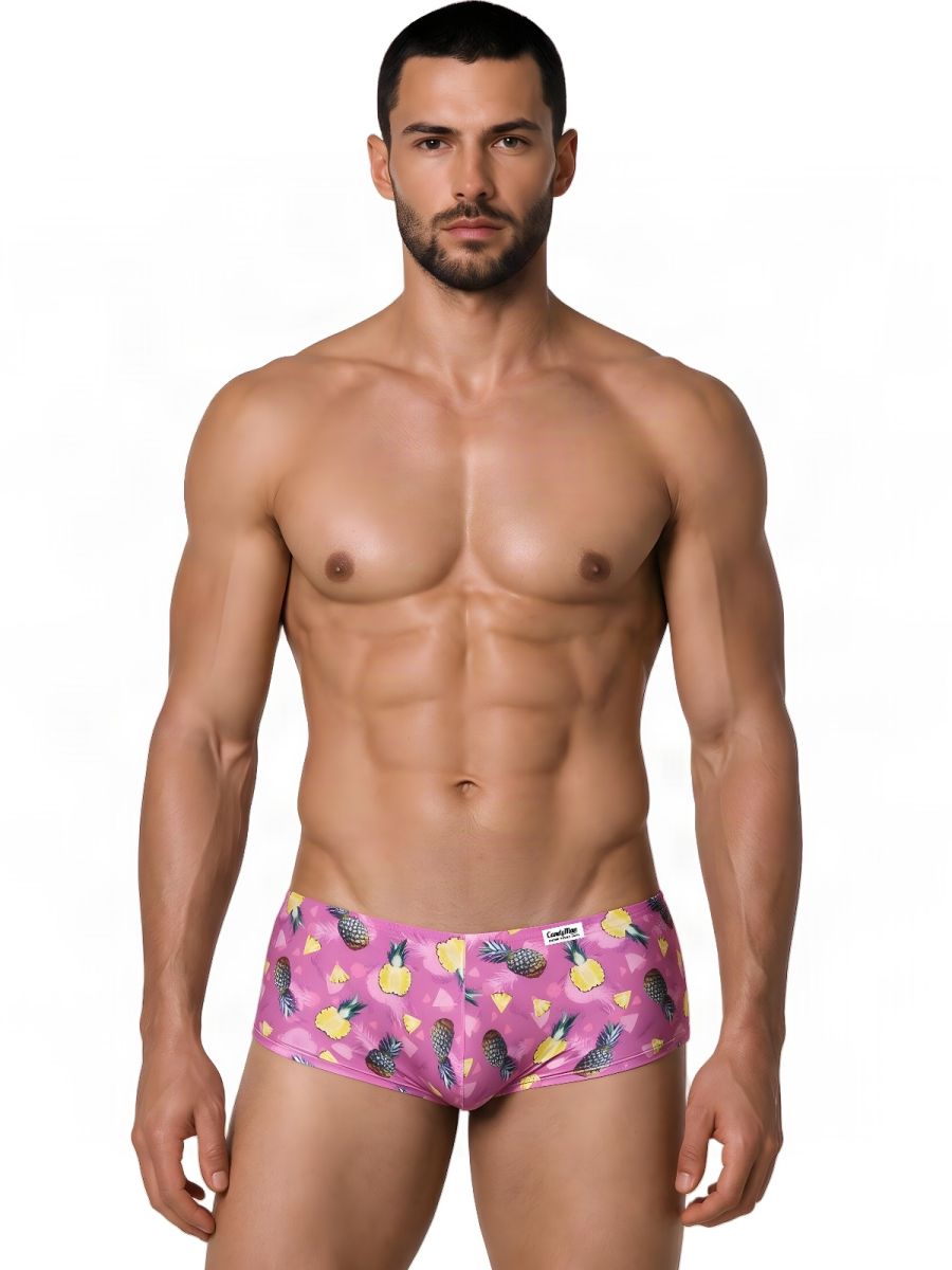 CandyMan  Men's Trunk Underwear in Printed Pink – men's trunks