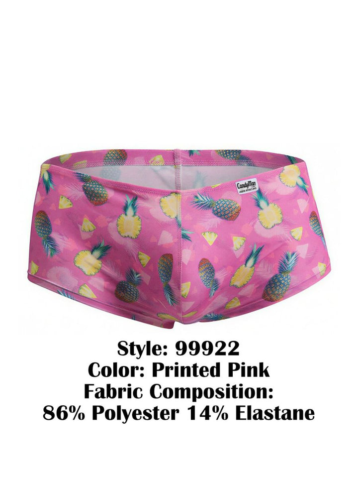 CandyMan  Men's Trunk Underwear in Printed Pink – men's trunks