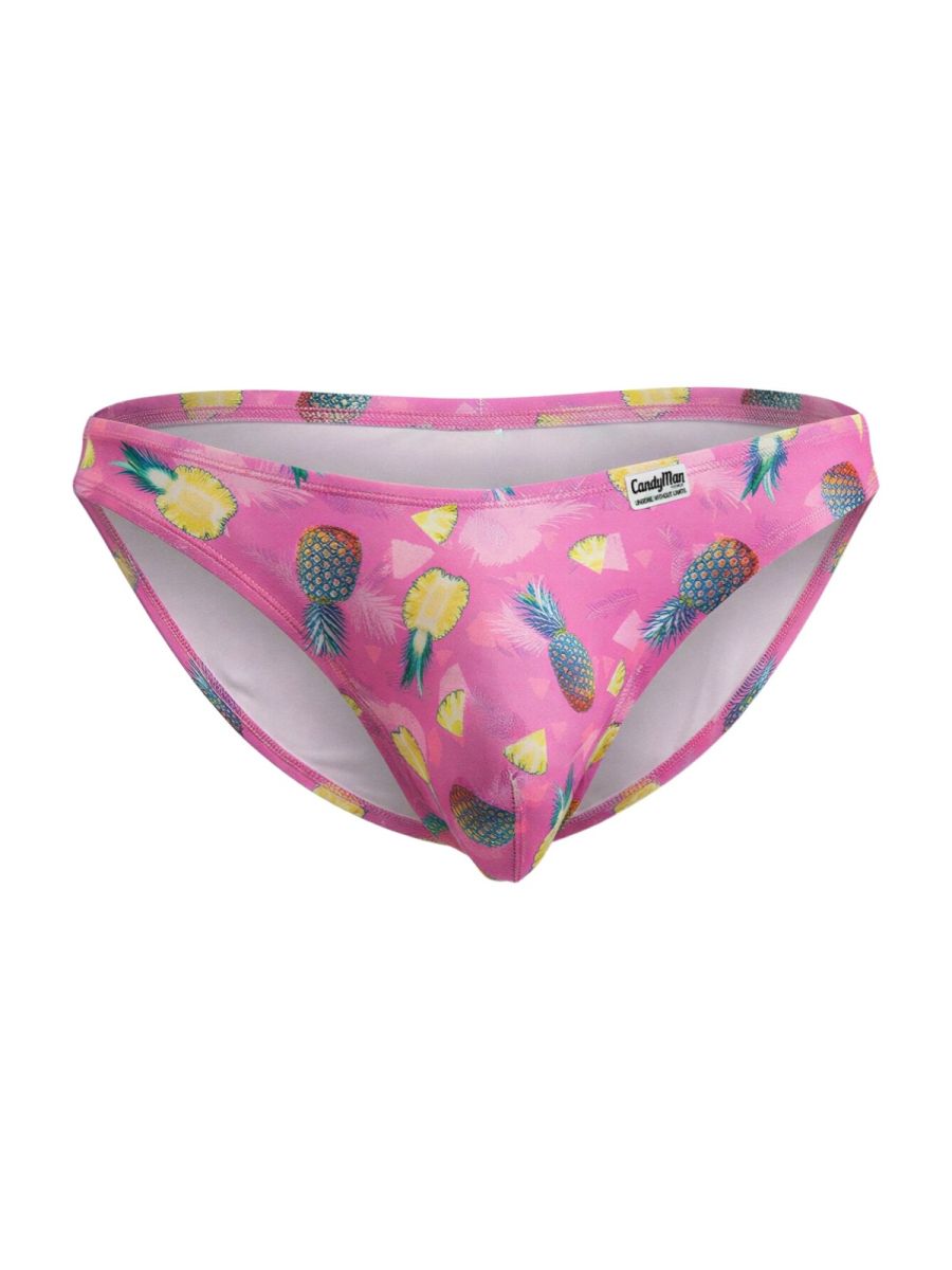 CandyMan  Men's Bikini Brief in Printed Pink – men's briefs