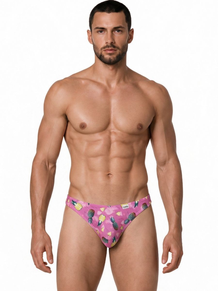 CandyMan  Men's Bikini Brief in Printed Pink – men's briefs