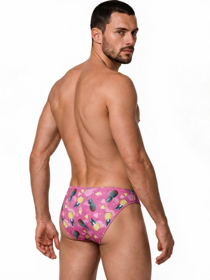 CandyMan  Men's Bikini Brief in Printed Pink – men's briefs