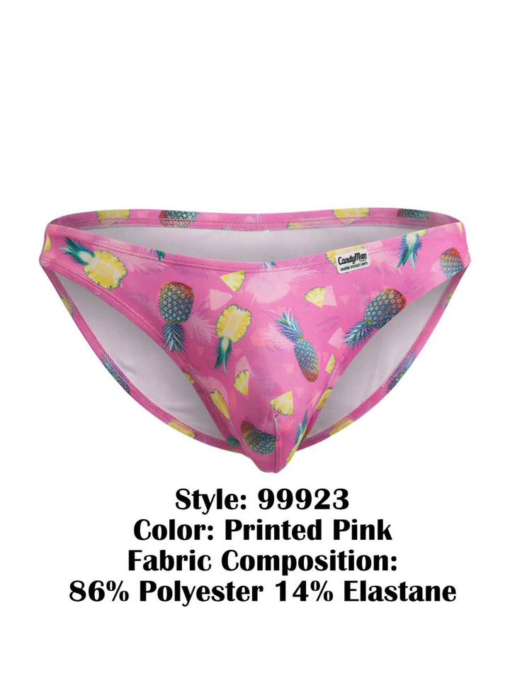 CandyMan  Men's Bikini Brief in Printed Pink – men's briefs