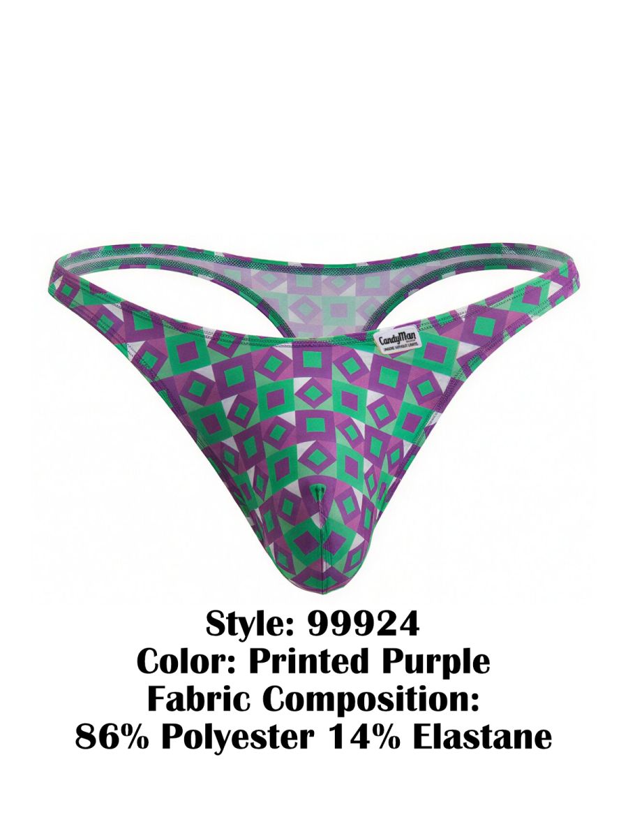 CandyMan  Men's Thong in Printed Purple – men's thongs