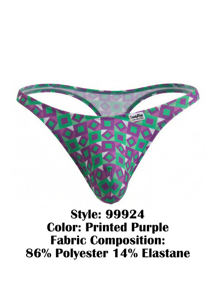 CandyMan  Men's Thong in Printed Purple – men's thongs