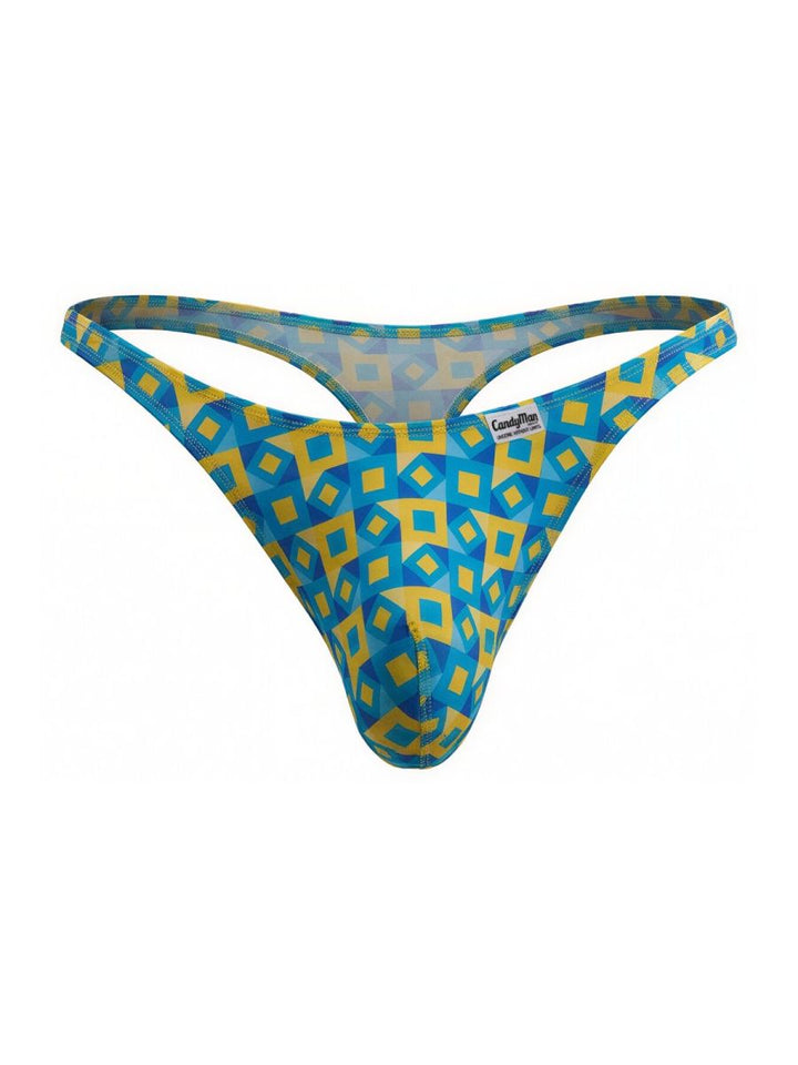 CandyMan  Men's Thong in Printed Turquoise – men's thongs
