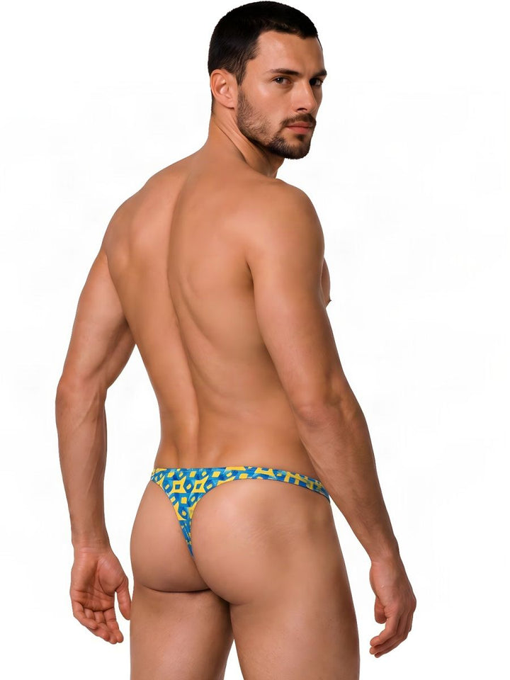CandyMan  Men's Thong in Printed Turquoise – men's thongs