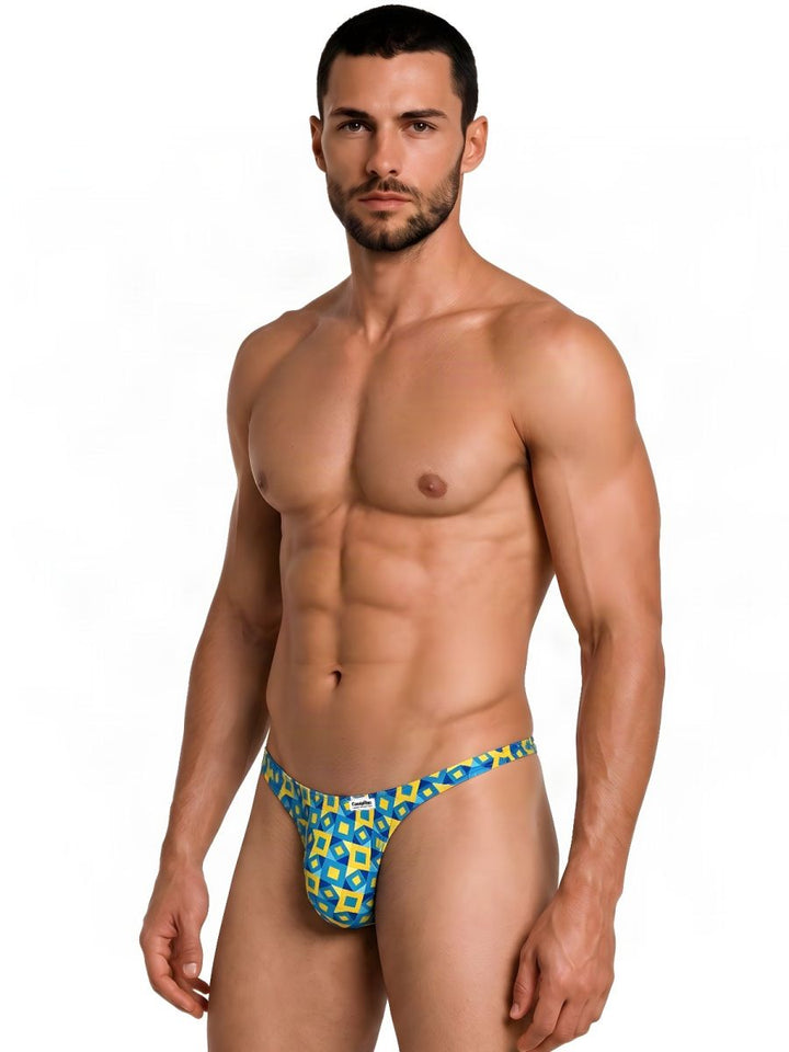 CandyMan  Men's Thong in Printed Turquoise – men's thongs