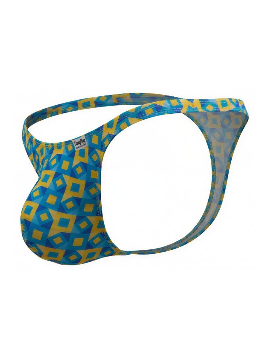 CandyMan  Men's Thong in Printed Turquoise – men's thongs