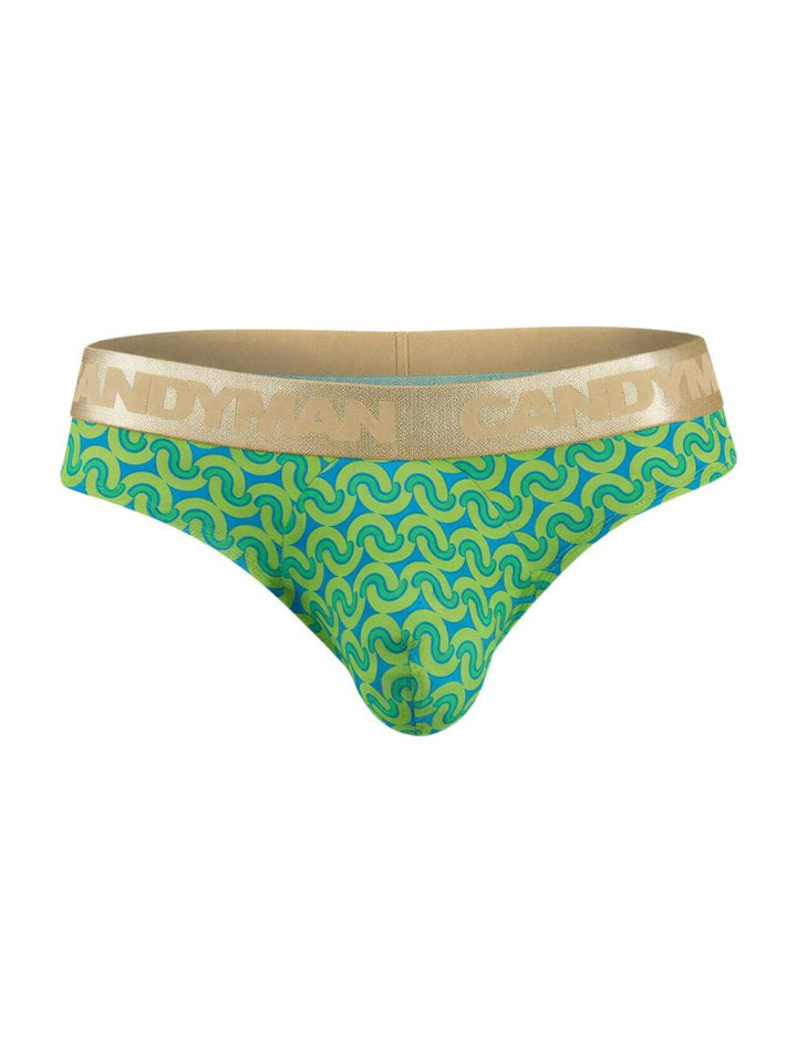 CandyMan  Men's Bikini Brief in Printed Green – men's briefs