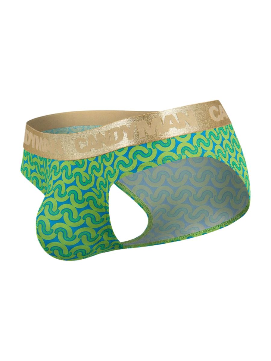 CandyMan  Men's Bikini Brief in Printed Green – men's briefs