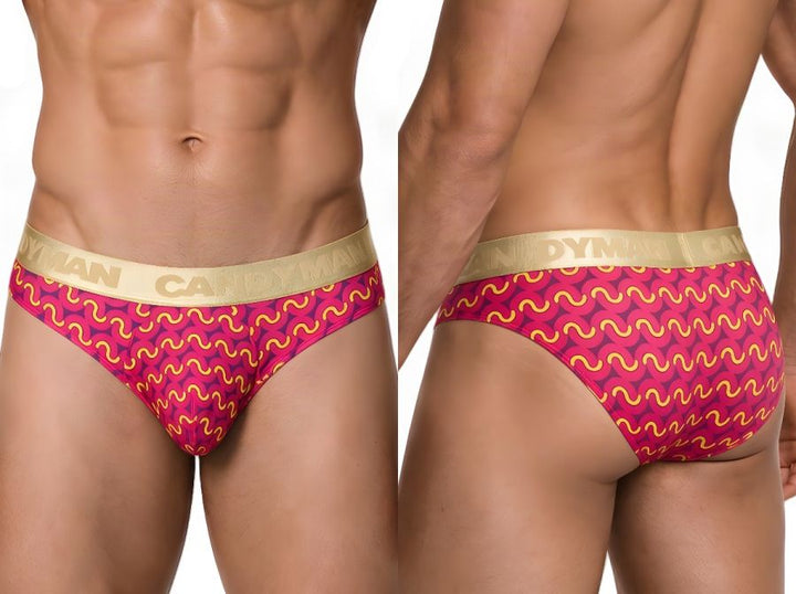 CandyMan  Men's Bikini Brief in Printed Pink – men's briefs