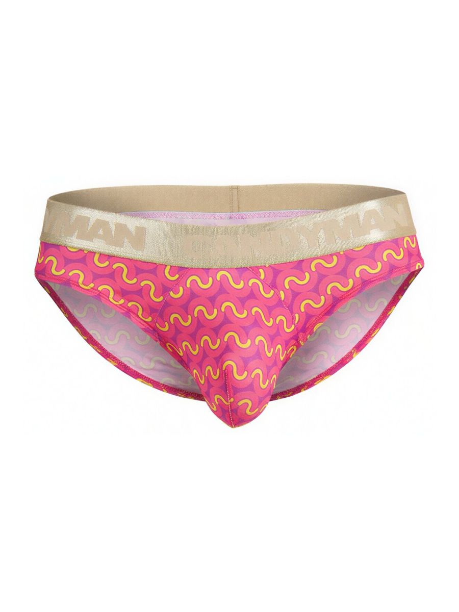 CandyMan  Men's Bikini Brief in Printed Pink – men's briefs