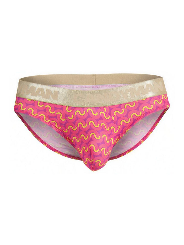 CandyMan  Men's Bikini Brief in Printed Pink – men's briefs