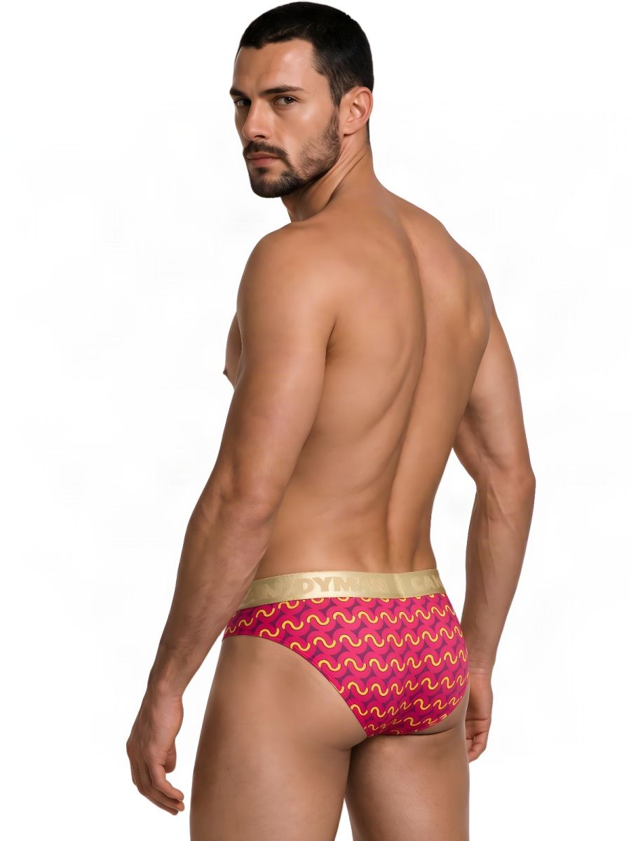 CandyMan  Men's Bikini Brief in Printed Pink – men's briefs