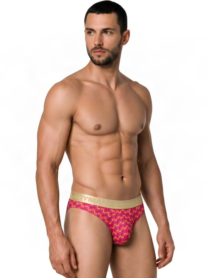 CandyMan  Men's Bikini Brief in Printed Pink – men's briefs