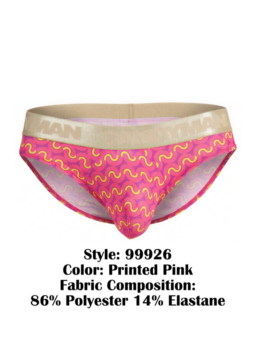 CandyMan  Men's Bikini Brief in Printed Pink – men's briefs