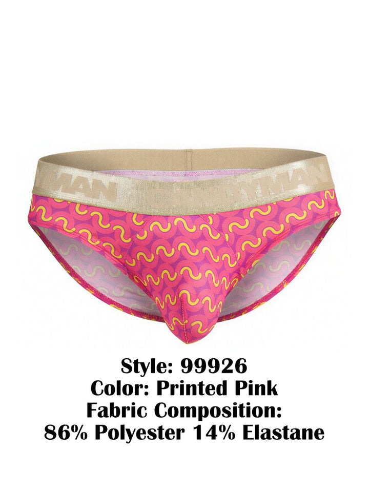 CandyMan  Men's Bikini Brief in Printed Pink – men's briefs