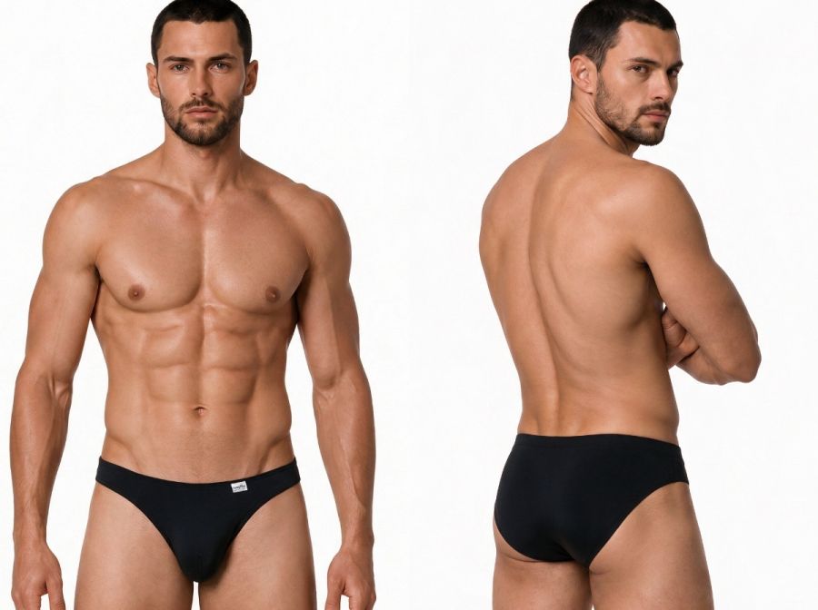 CandyMan Sleek Low Rise Men's Bikini Brief in Black – men's briefs