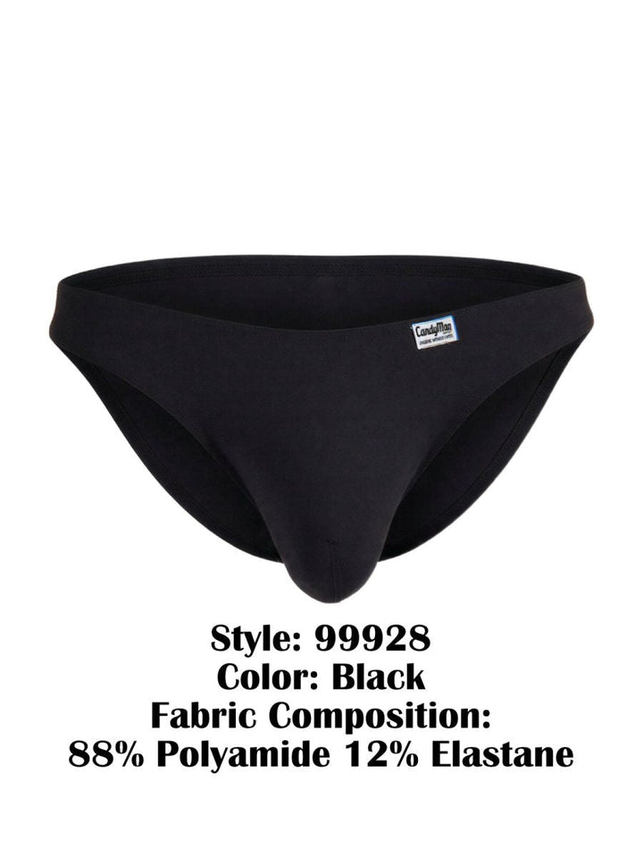 CandyMan Sleek Low Rise Men's Bikini Brief in Black – men's briefs
