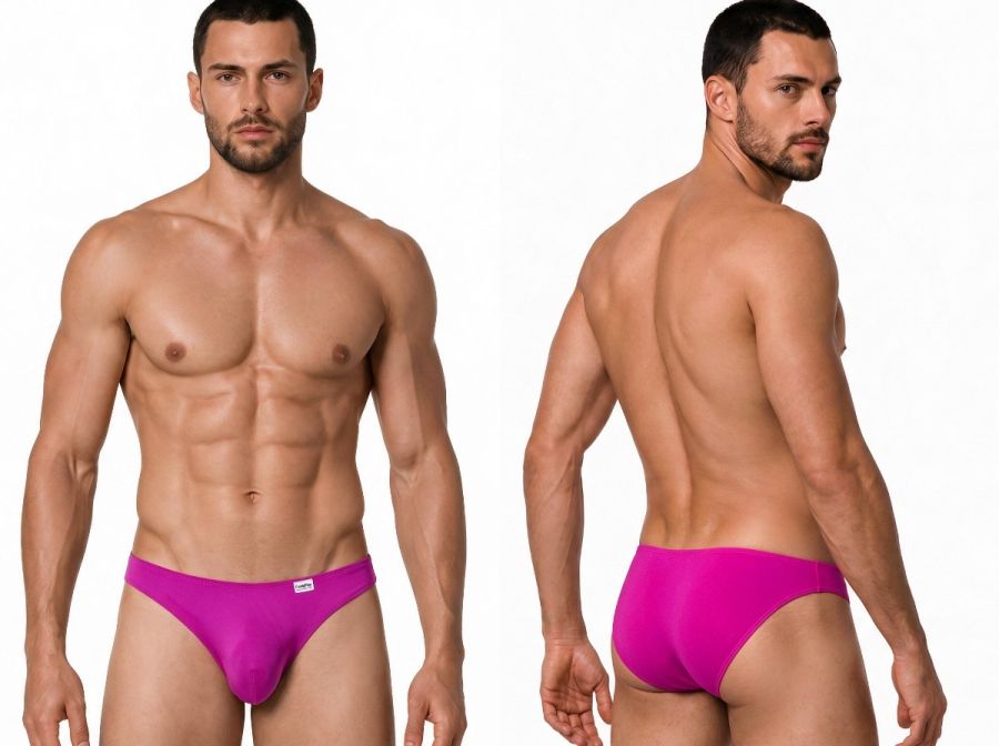 CandyMan Bikini Sleek Low Rise Brief in magenta – men's low-rise bikini brief underwear