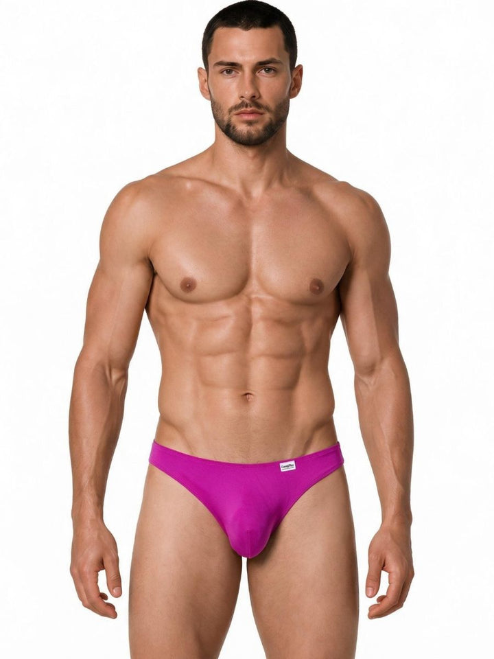 CandyMan Bikini Sleek Low Rise Brief in magenta – men's low-rise bikini brief underwear
