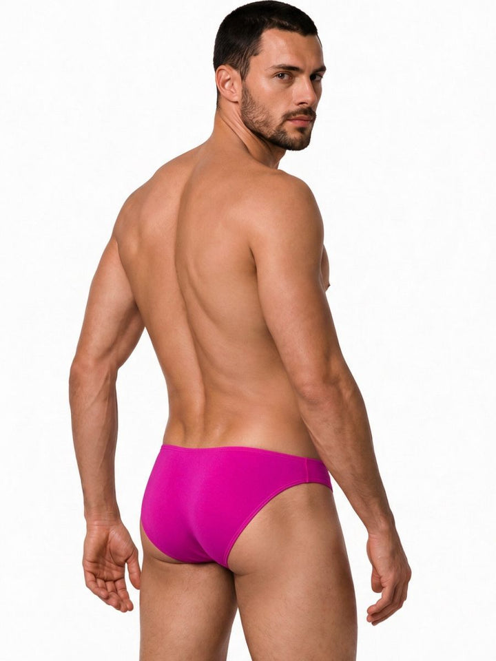 CandyMan Bikini Sleek Low Rise Brief in magenta – men's low-rise bikini brief underwear