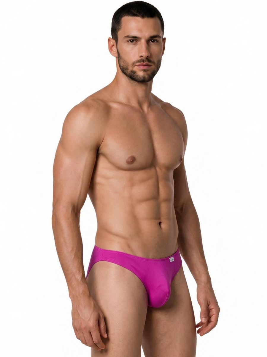 CandyMan Bikini Sleek Low Rise Brief in magenta – men's low-rise bikini brief underwear