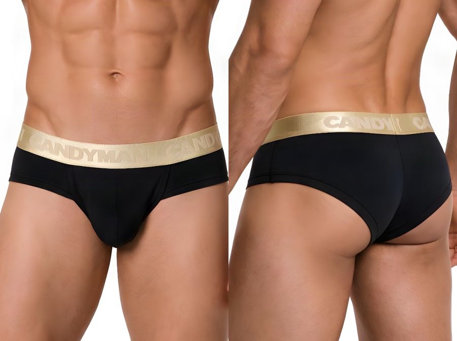 CandyMan  Men's Bikini Brief in Black – men's briefs