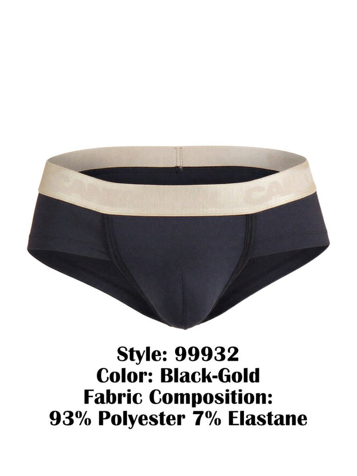 CandyMan Sleek Contour Men's Bikini Brief in Black/Gold – men's briefs