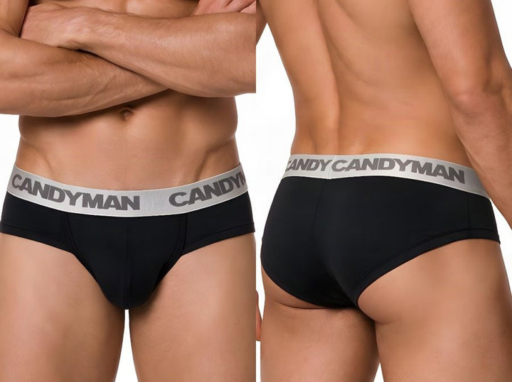 CandyMan  Men's Bikini Brief in Black – men's briefs