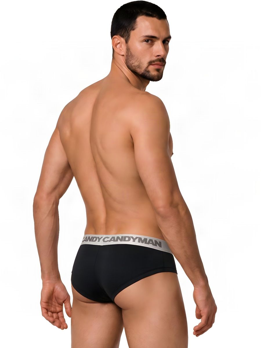 CandyMan  Men's Bikini Brief in Black – men's briefs