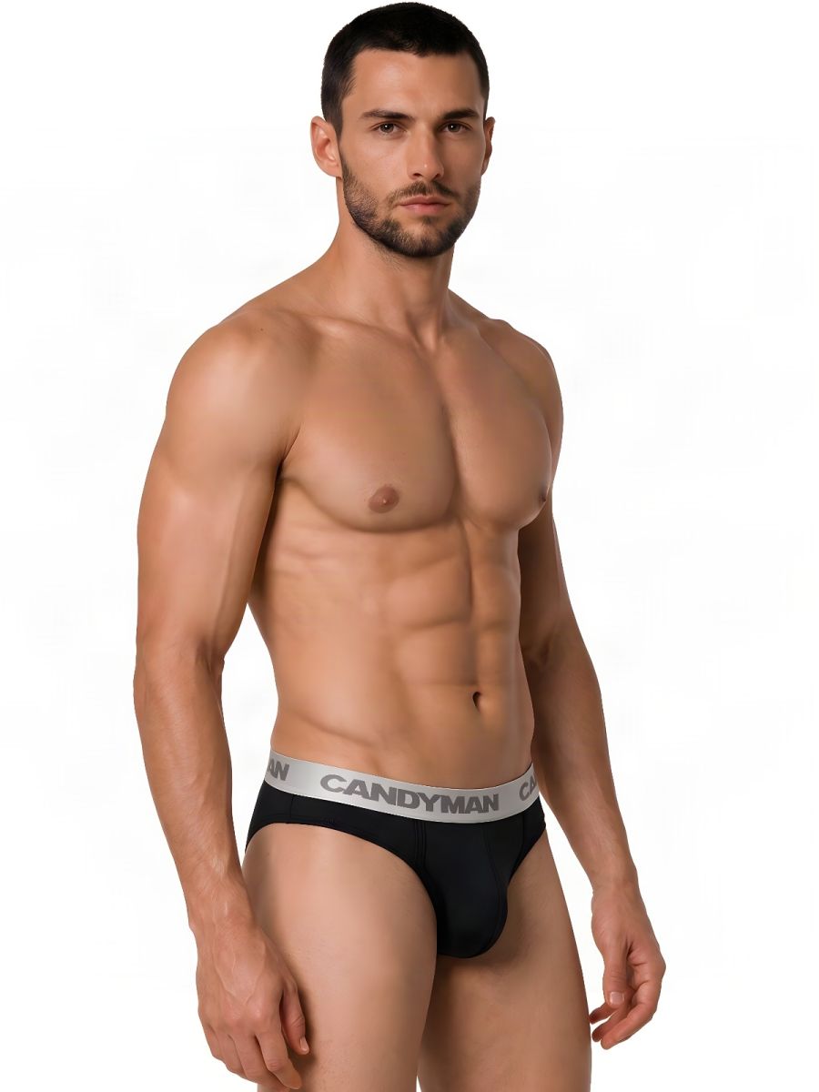 CandyMan  Men's Bikini Brief in Black – men's briefs