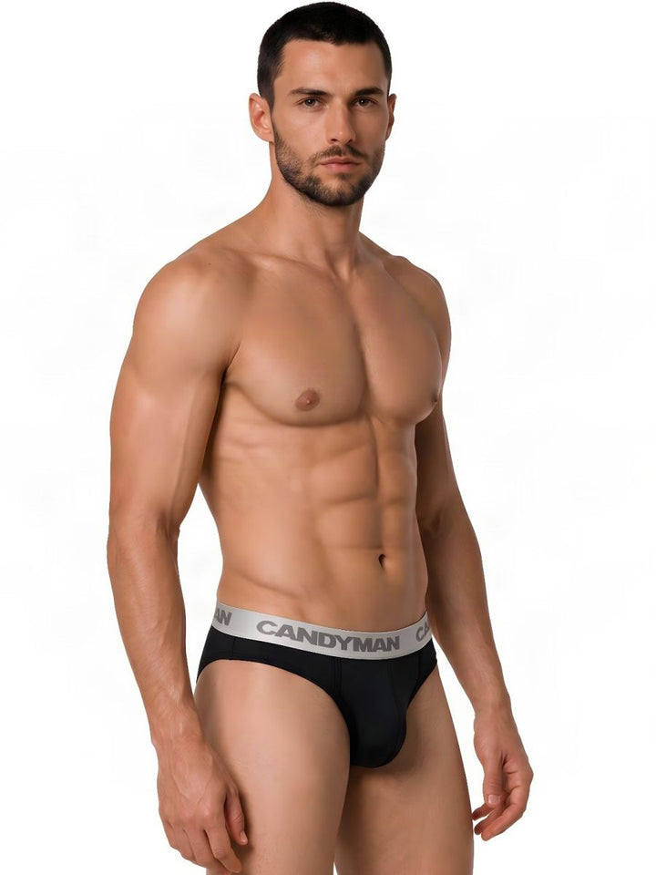 CandyMan  Men's Bikini Brief in Black – men's briefs
