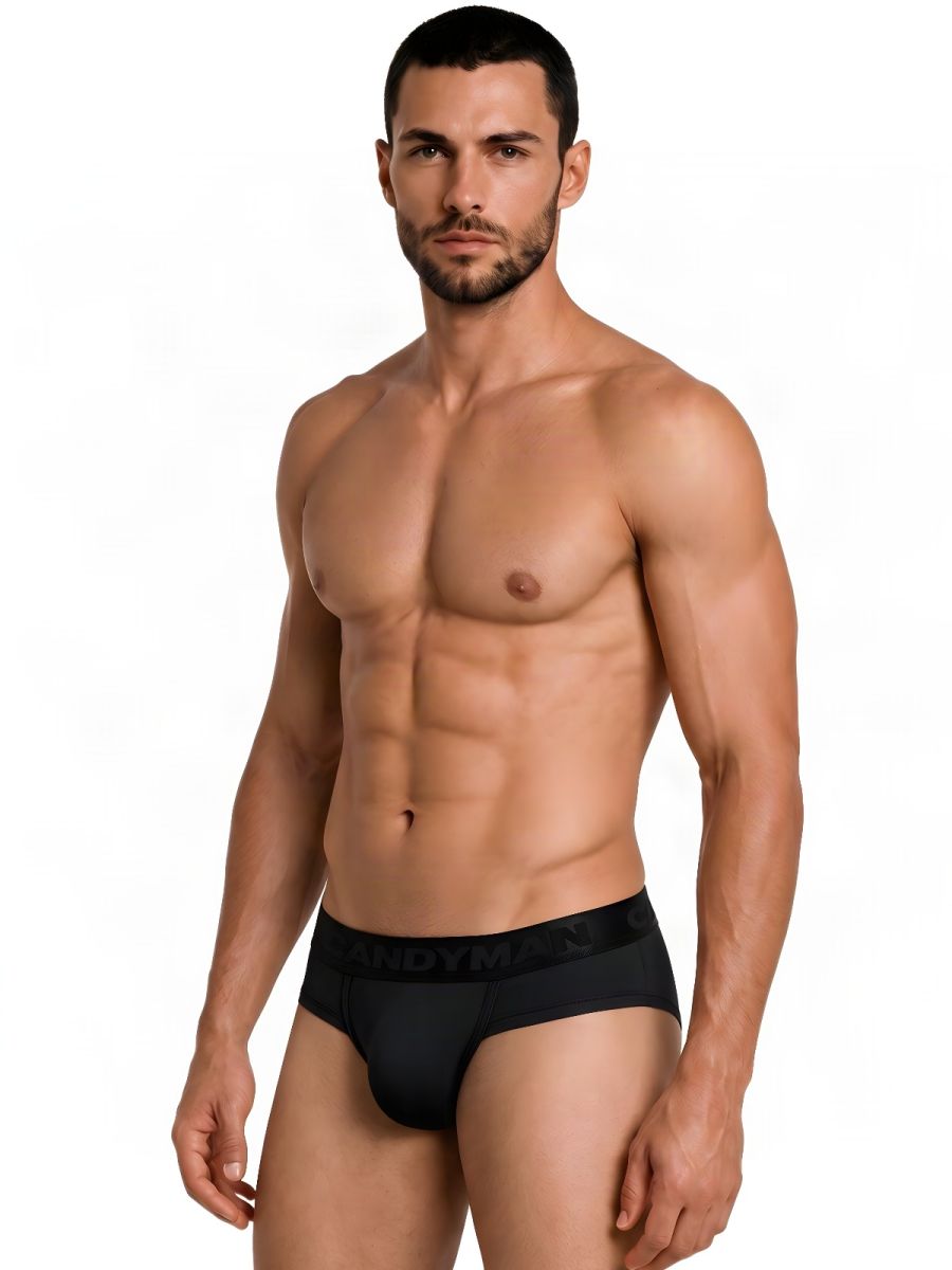 CandyMan  Men's Bikini Brief in Black – men's briefs