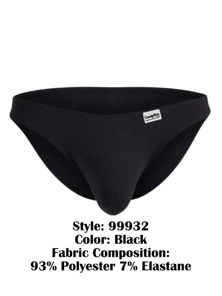 CandyMan  Men's Bikini Brief in Black – men's briefs