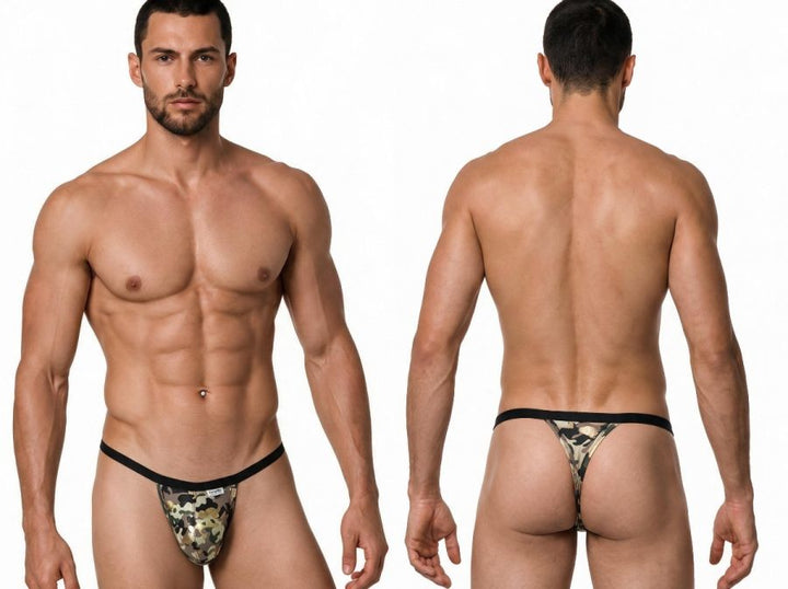 CandyMan Minimalist Low Rise Micro Men's Thong in Camo – men's thongs