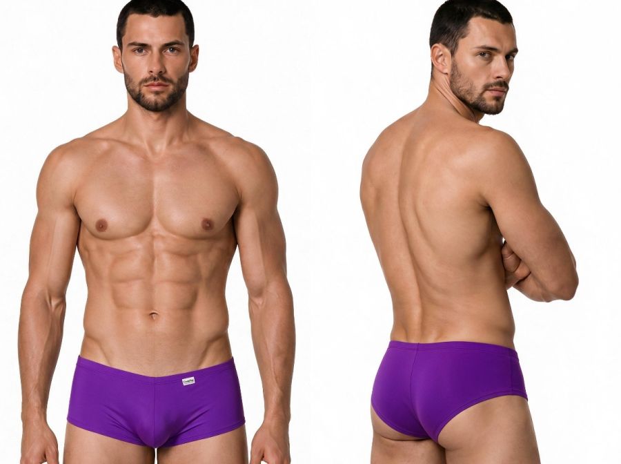 CandyMan Sleek Low Rise Trunks in orchid – men's stretch microfiber low-rise trunk underwear