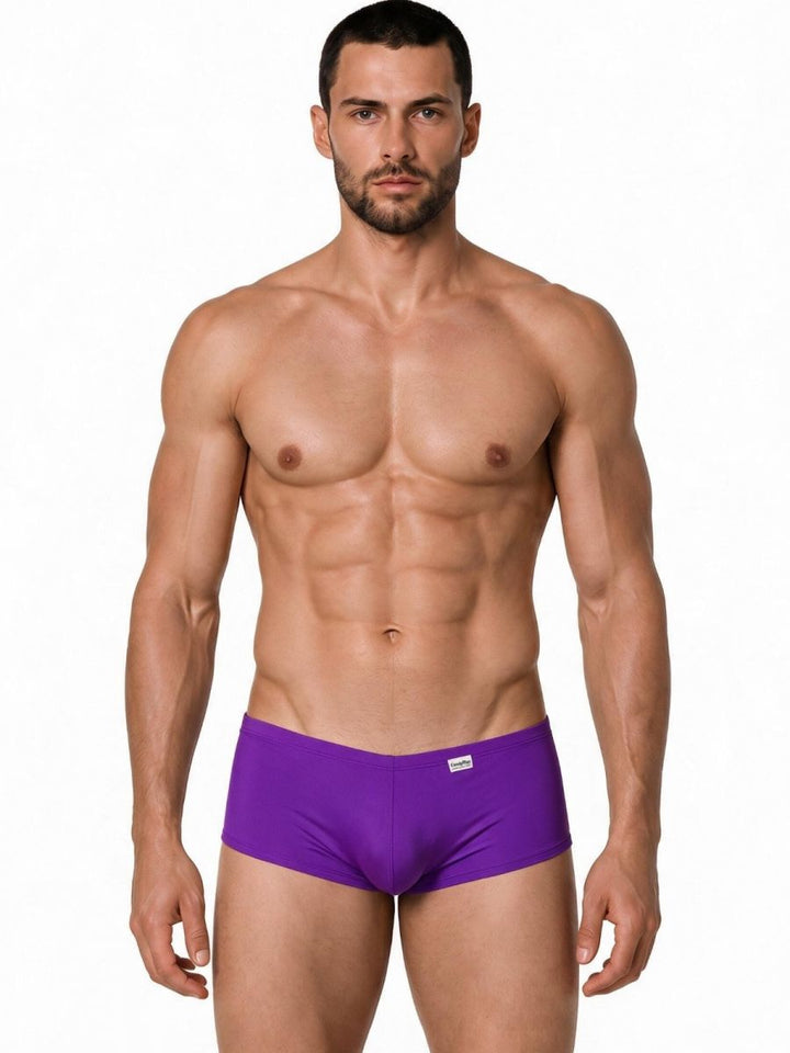 CandyMan Sleek Low Rise Trunks in orchid – men's stretch microfiber low-rise trunk underwear