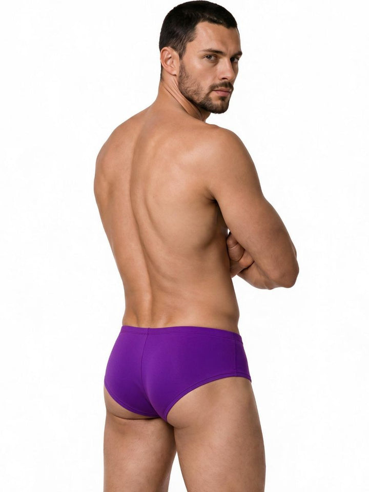 CandyMan Sleek Low Rise Trunks in orchid – men's stretch microfiber low-rise trunk underwear