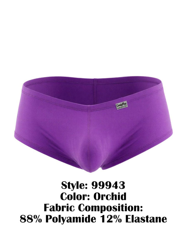 CandyMan Sleek Low Rise Trunks in orchid – men's stretch microfiber low-rise trunk underwear