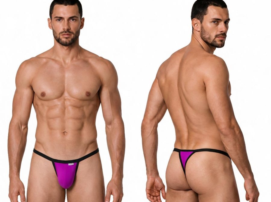 CandyMan Sleek Minimalist Men's Thong in Magenta – men's thongs