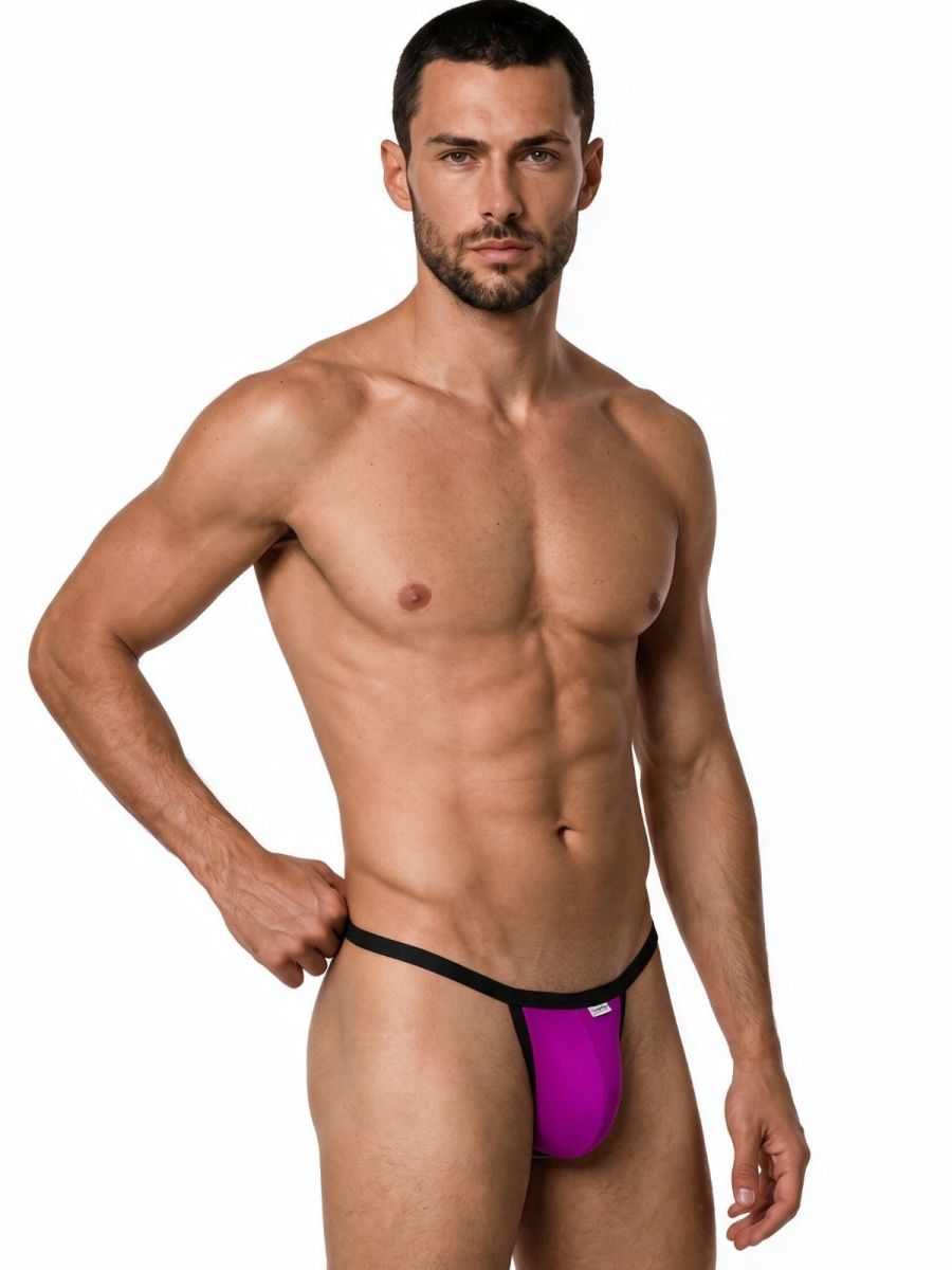 CandyMan Sleek Minimalist Men's Thong in Magenta – men's thongs